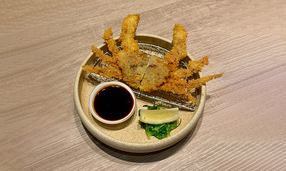 Crispy fried soft shell crab at Sushi Umami, a Japanese Restaurant in Milpitas