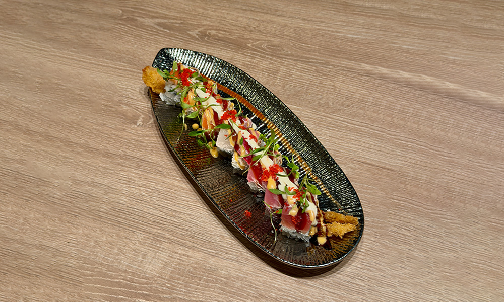 Sunshine roll with fresh tuna at Sushi Umami, a Japanese Restaurant in Milpitas