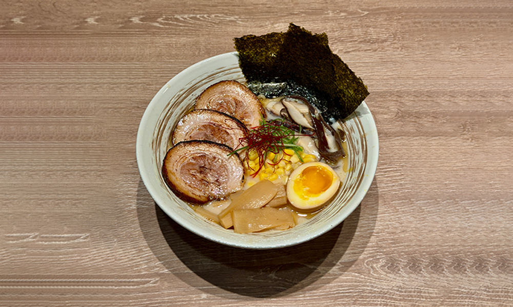 Tonkatsu ramen with pork and egg at Sushi Umami, a Japanese Restaurant in Milpitas