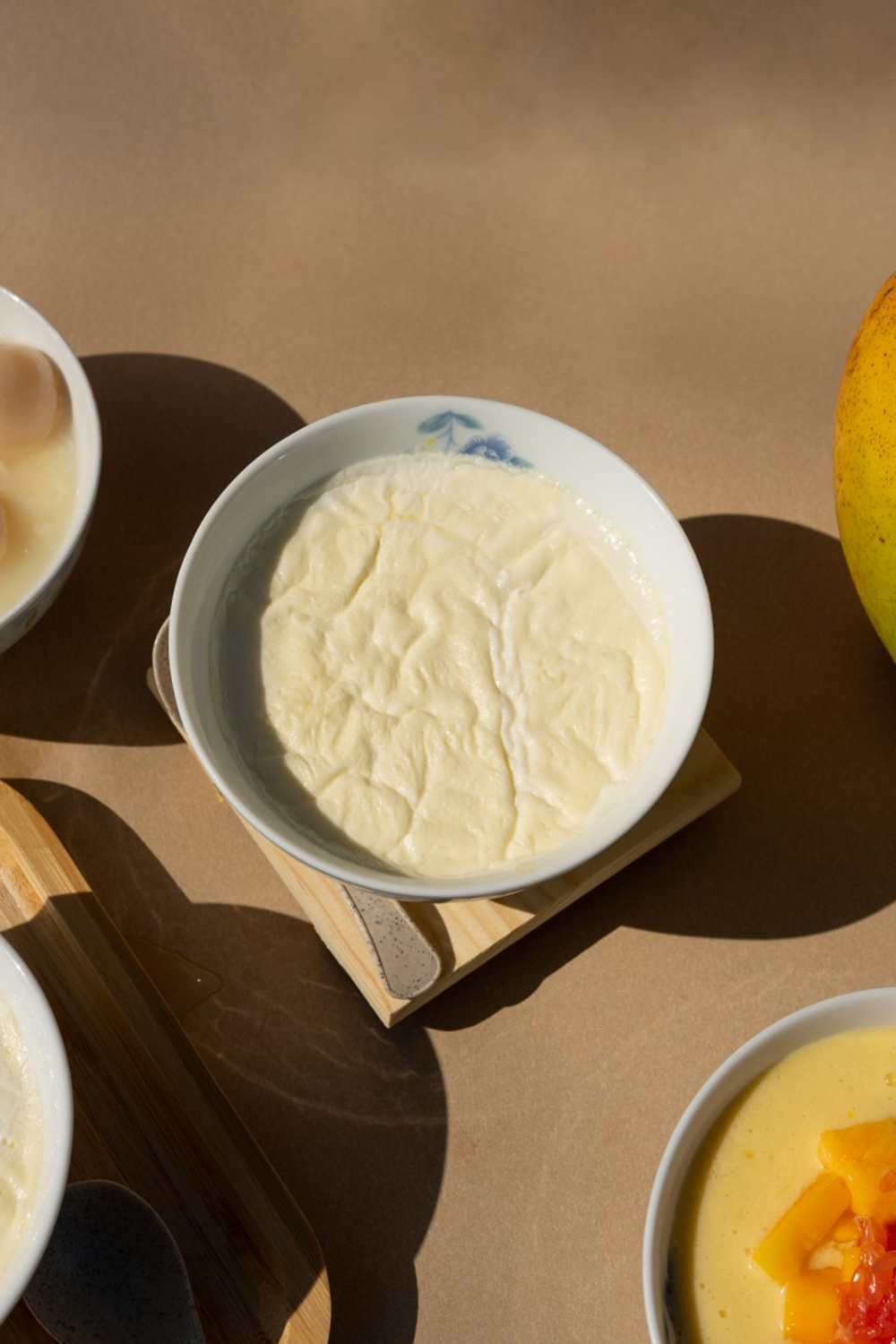 A bowl of smooth and creamy double - skinned milk, with a rich milk flavor at Sweet Newbie,a Dessert Shop in Chicago