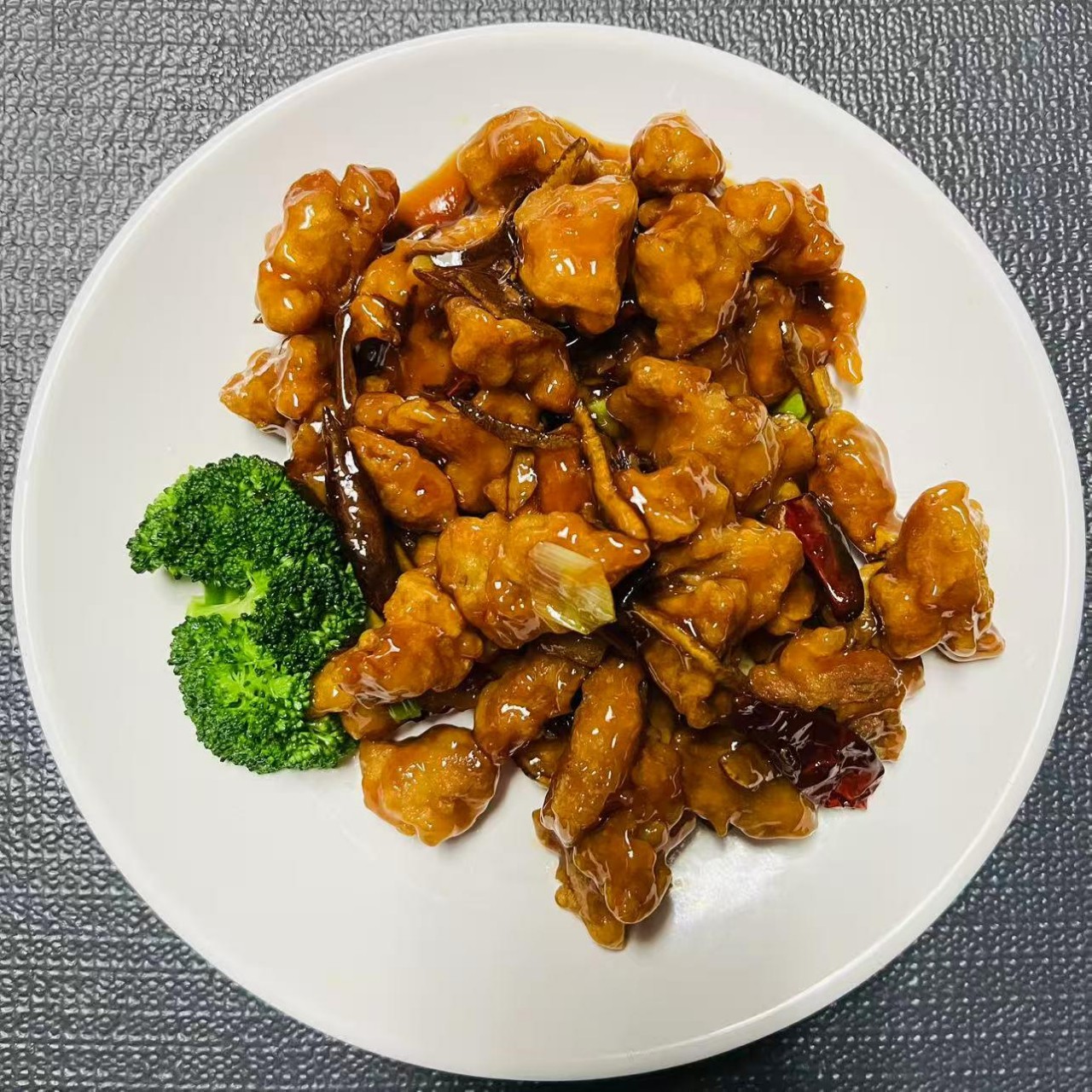 Crispy chicken with orange peel sauce at Szechuan Impression, a Chinese Restaurant in Federal Way