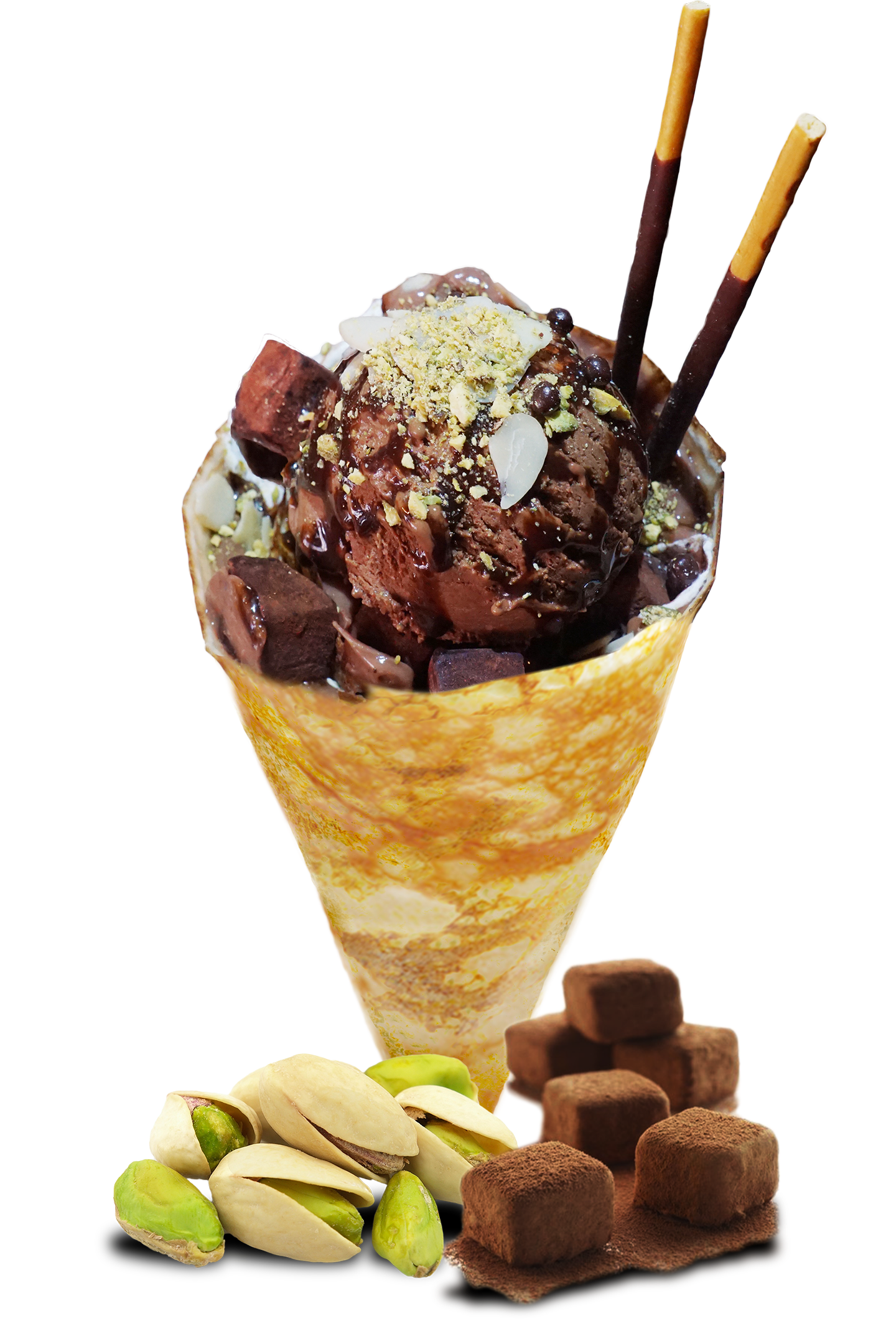Chocolate Nut Party at T-Swirl Crêpe，a Japanese Crêperie & Bubble Tea Shop in Phoenixville
