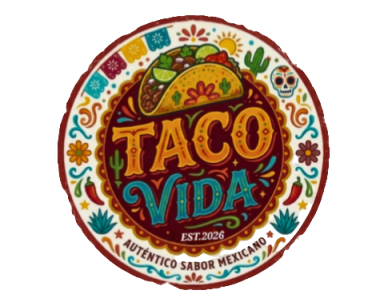 Taco Vida restaurant logo, featuring a taco