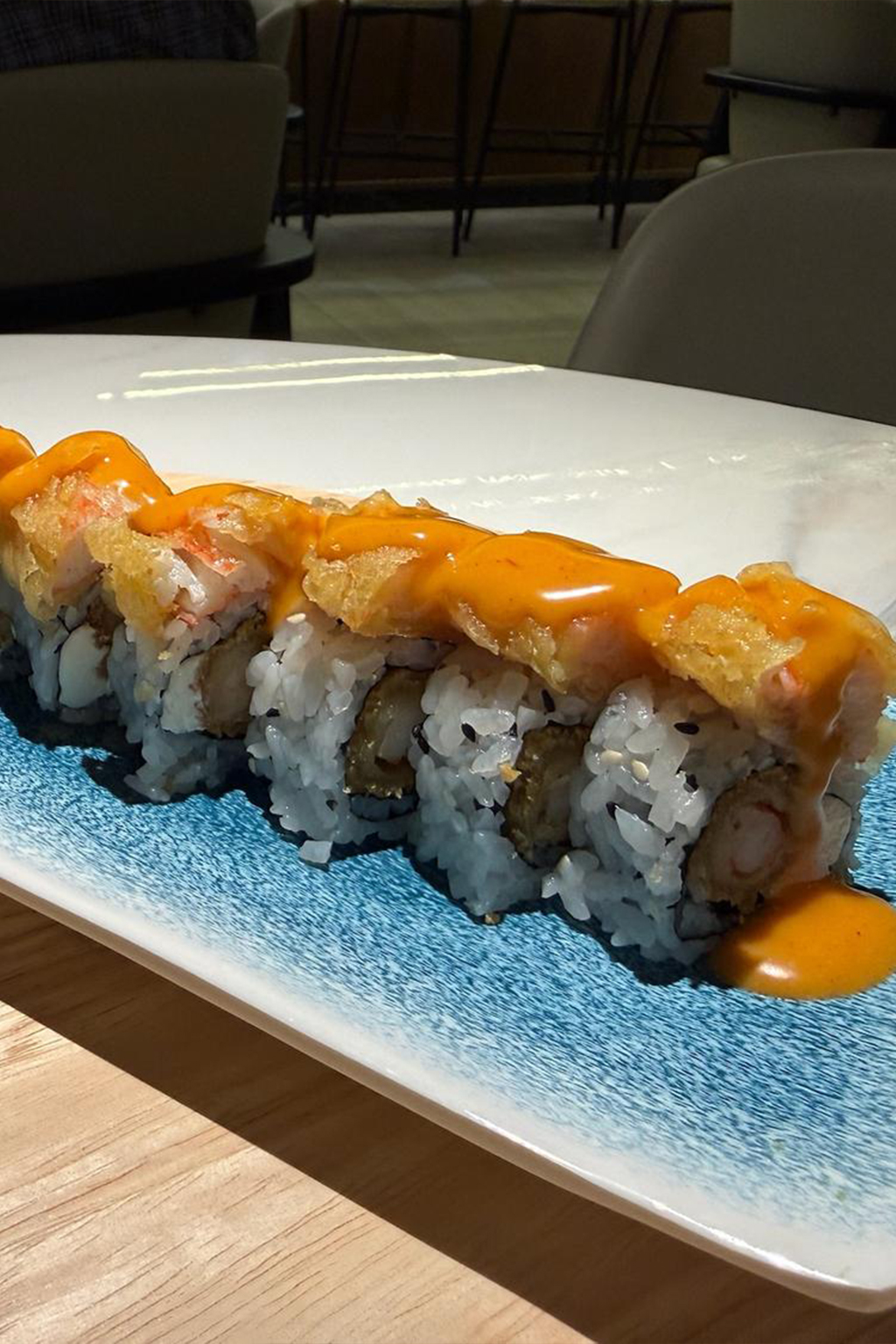 Spicy Shrimp Tempura Roll at Takumi Sushi A.Y.C.E, a Japanese Restaurant in Columbus