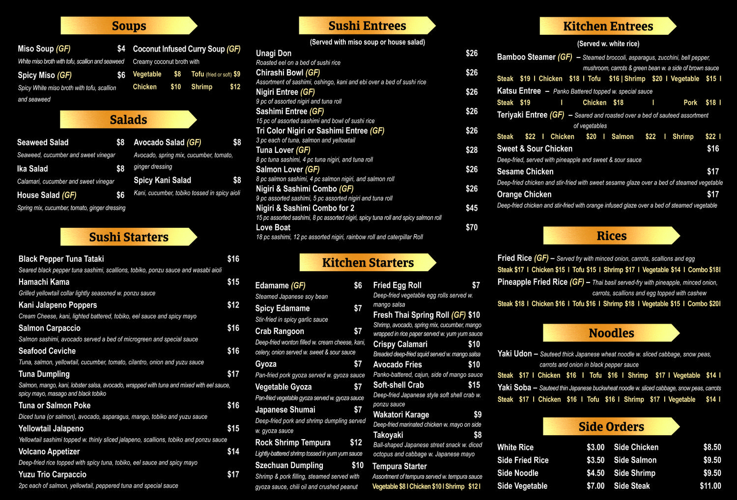 Restaurant menu 3, detailed description provided below