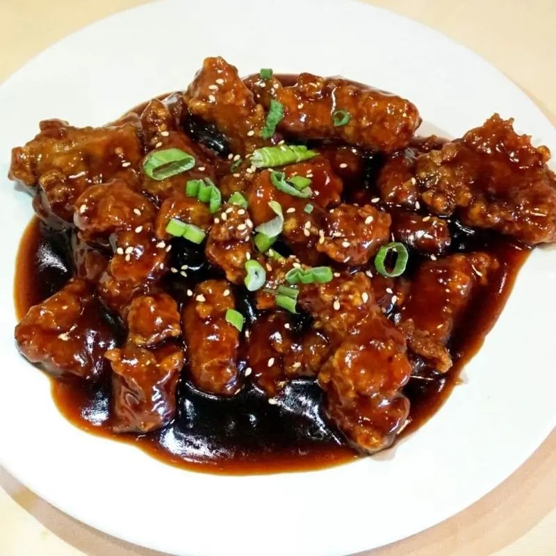 ShangHai Style Pork Chop w.Sugar andVinegar in Brown Sauce at Tan's House Asian Cuisine, a Chinese restaurant