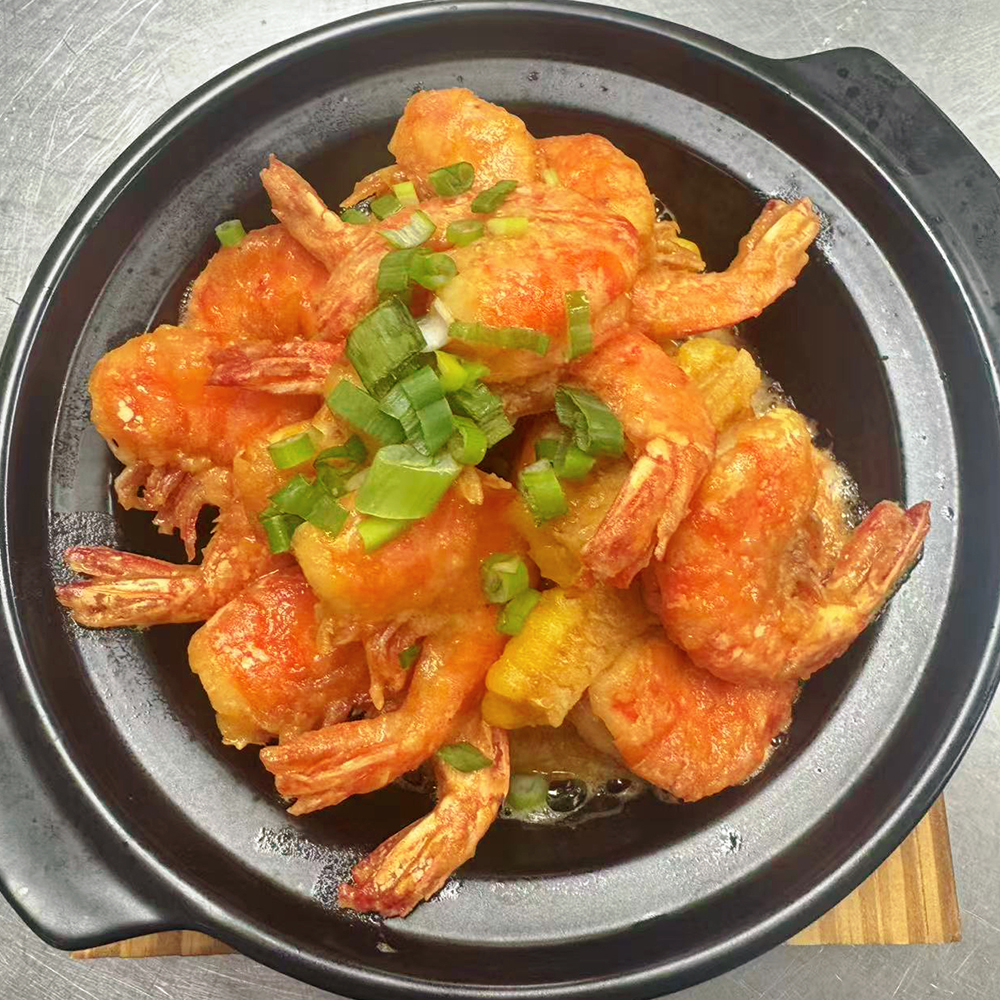 Salted Egg Yolk Baked Shrimp Tails at Taste Alley 品味轩，a Asian Restaurant in Calgary