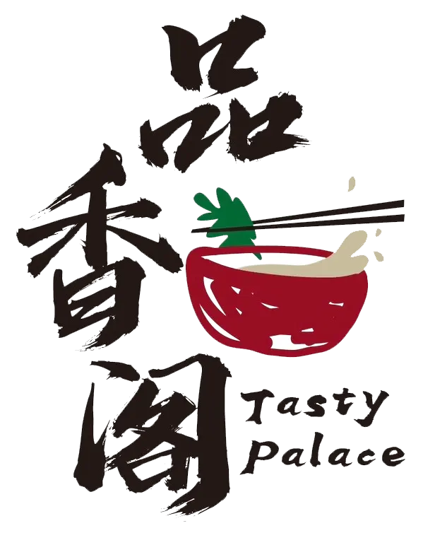 Stylish Tasty Palace logo with Chinese calligraphy at Tasty Palace 品香阁,a Chinese Restaurant in Davis