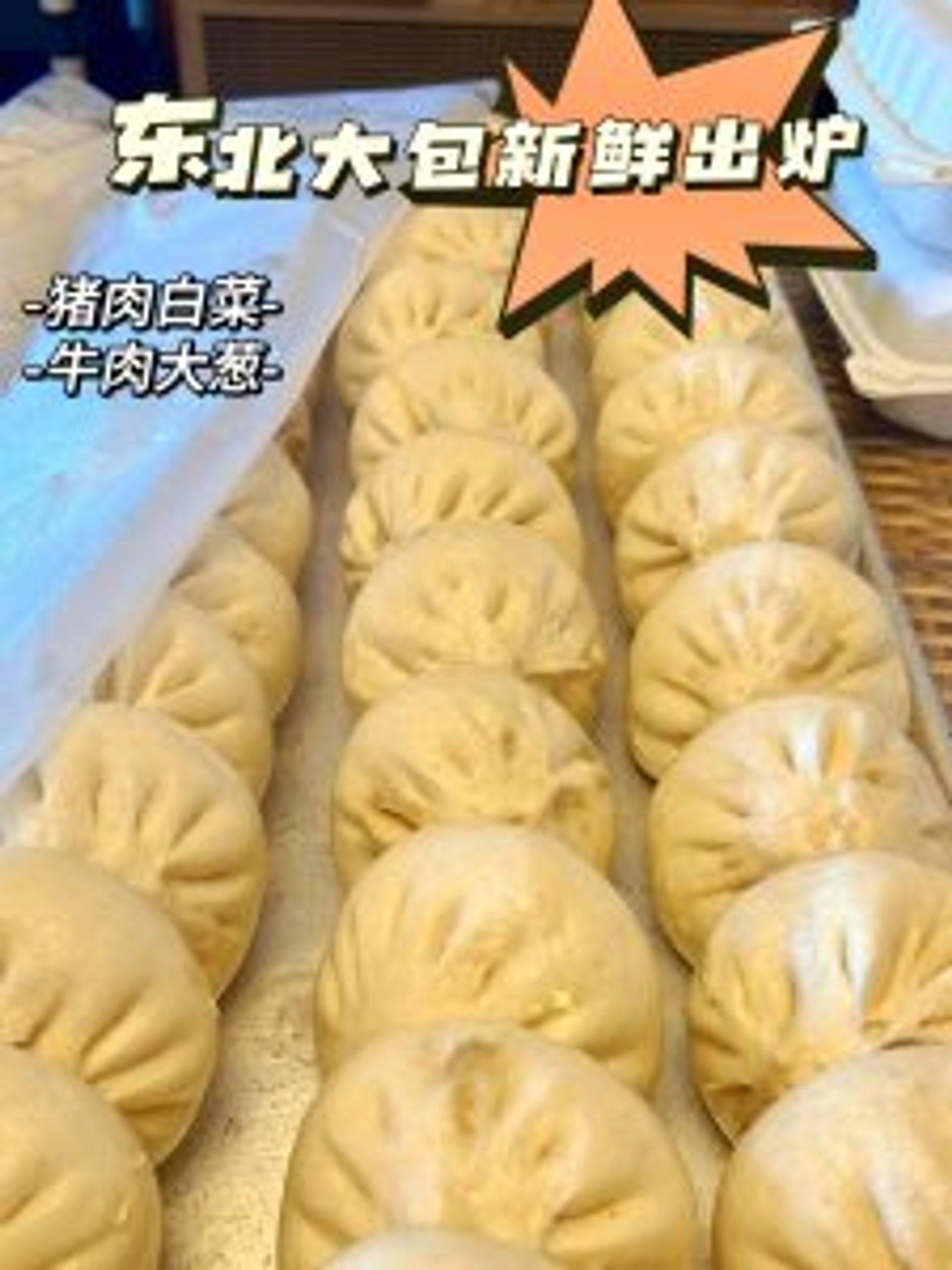 Large Northeast-style steamed buns with savory fillings at Tasty Palace 品香阁，a Chinese Restaurant in Davis