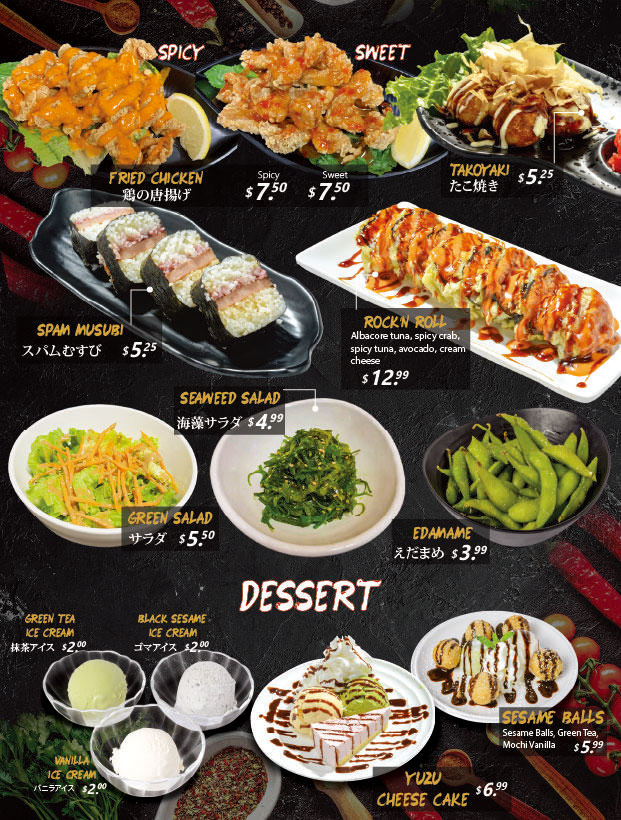 Ten Gu Ramen Menu Page 6, a Ramen restaurant in Bakersfield