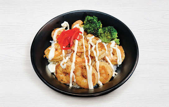 BBQ Shrimp Rice Bowl at Tengu Ramen & Sushi, Japanese Restaurant in Fresno