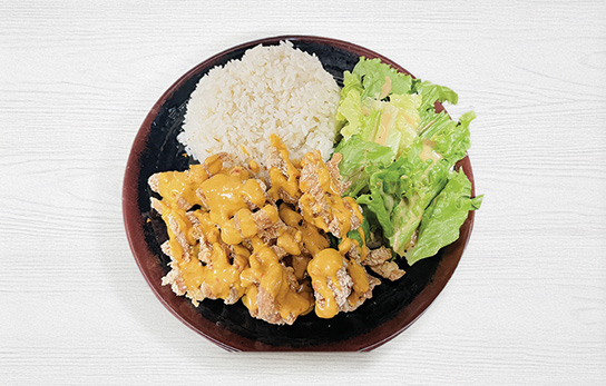 Fried Chicken Rice at Tengu Ramen & Sushi, Japanese Restaurant in Fresno