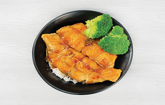 Salmon Rice Bowl at Tengu Ramen & Sushi, Japanese Restaurant in Fresno