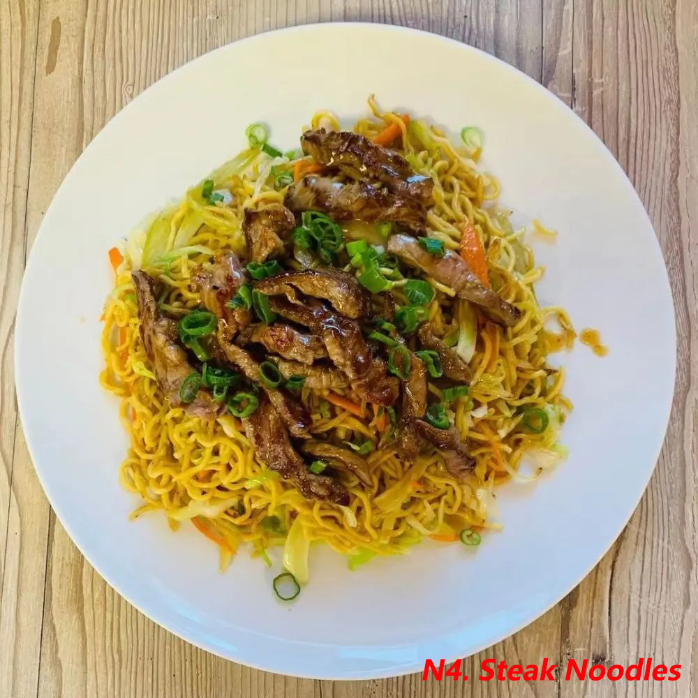 Steak noodles at Teppanyaki, a Japanese Teppanyaki & Hawaiian Fusion Restaurant in Elko