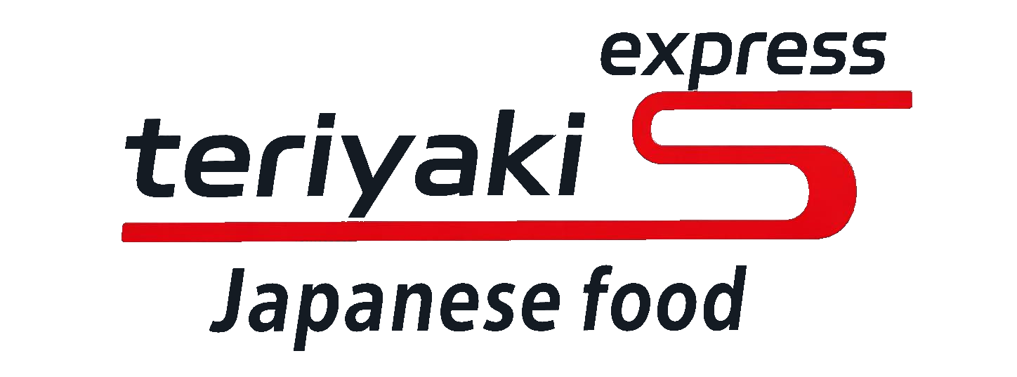 Black and red Teriyaki Express Japanese food restaurant logo