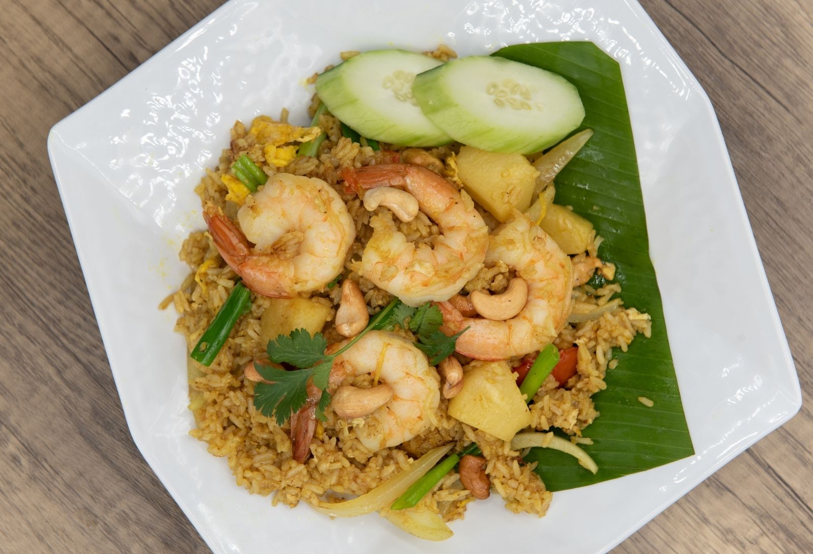 Pineapple shrimp fried rice with cashews at Thanh Binh, a Vietnamese Restaurant in Lake Forest