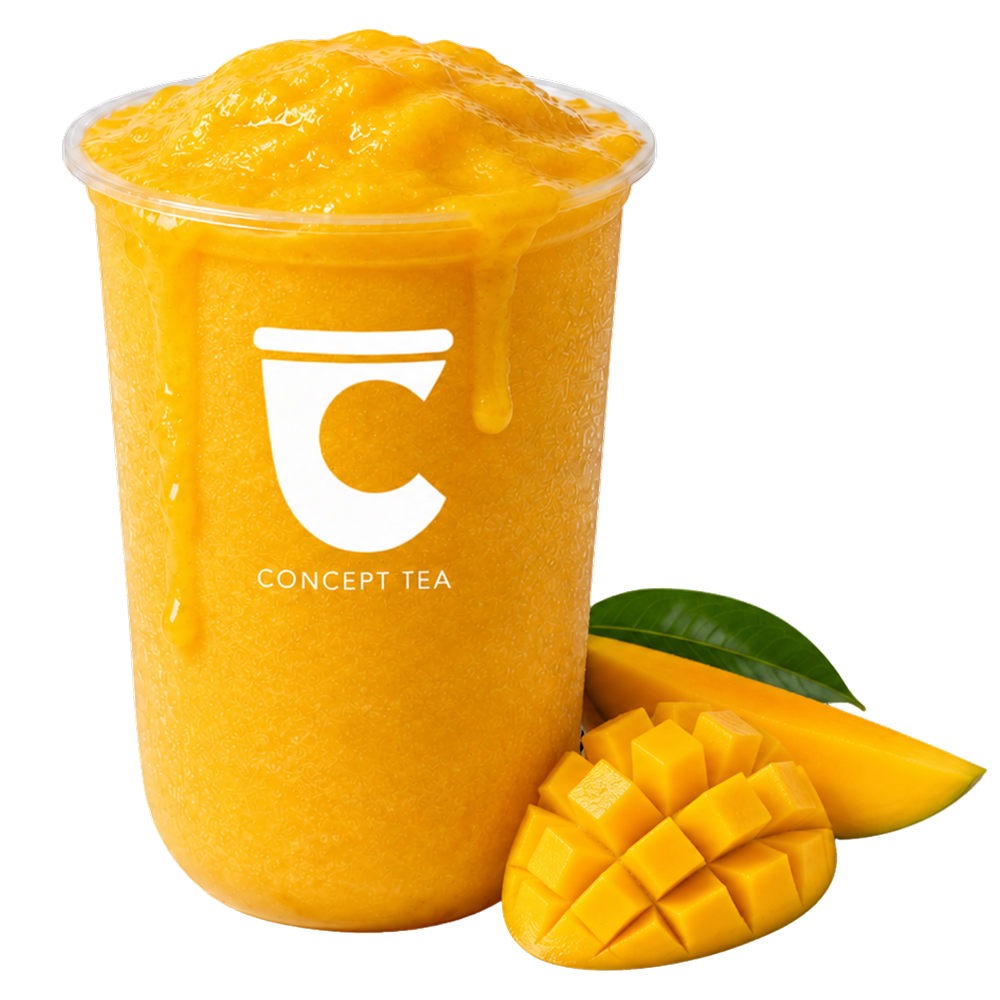 mango slush at The Concept Tea, a Bubble Tea Shop in Denison
