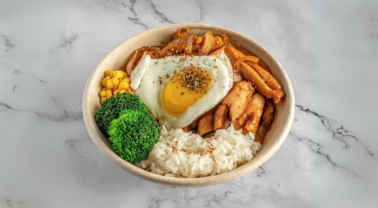 Teriyaki Chicken Donburi - Rice bowl with teriyaki chicken, egg & veggies at The Don, a Asian Fusion Restaurant in Houston