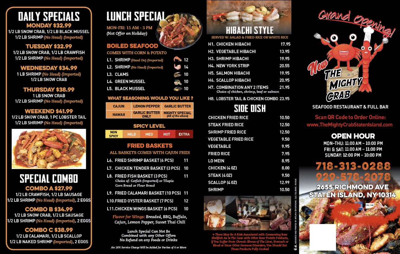 The Mighty Crab Staten Order｜Staten Island｜NY