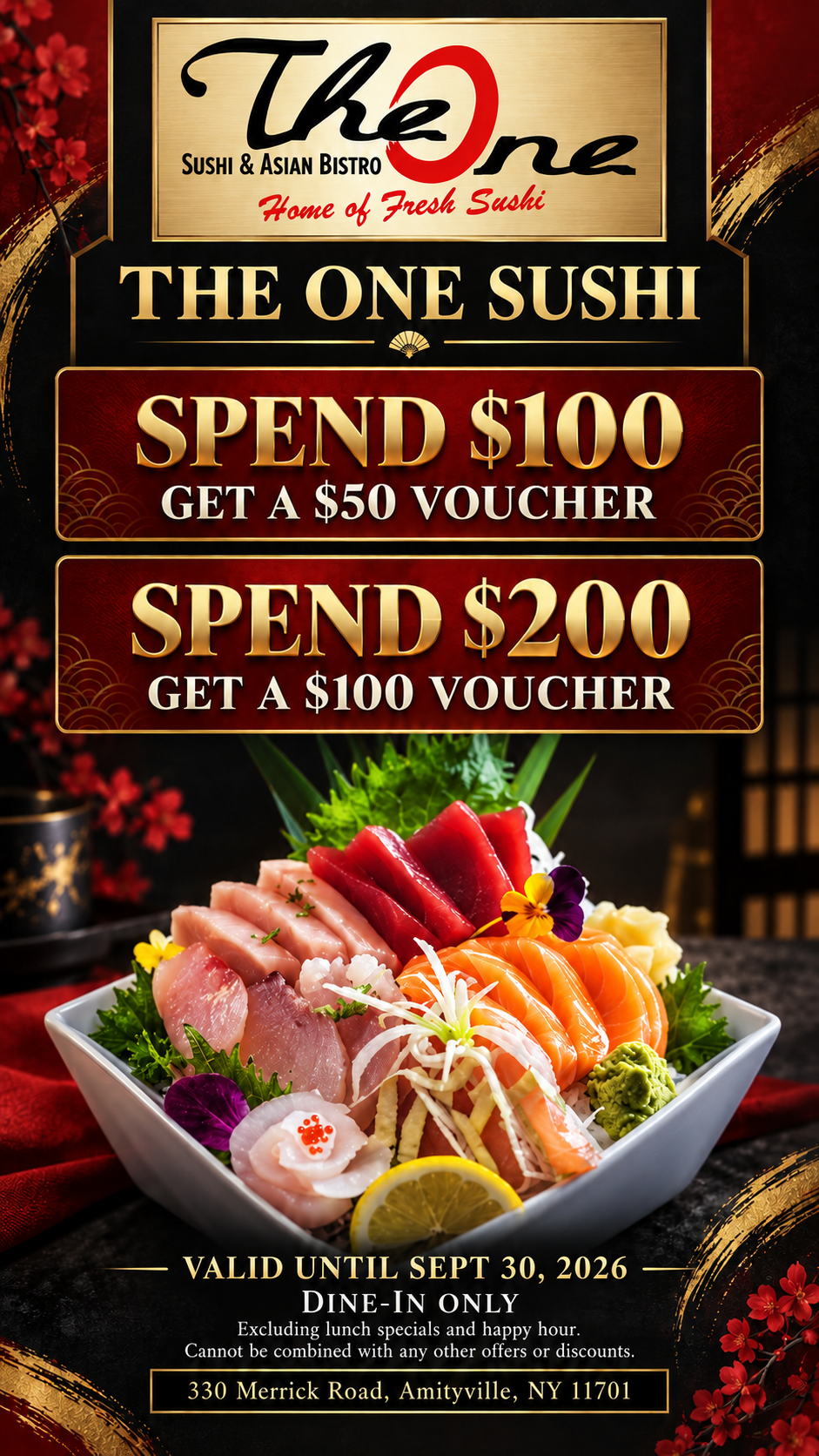 Crab N Go seafood platter promo - 10% off online orders $45+ at Liverpool, NY location.