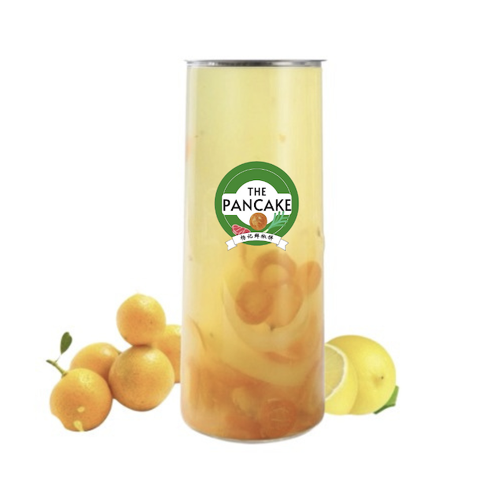Tangy kumquat lemon fresh fruit drink at The Pancake, a Chinese Restaurant in Flushing