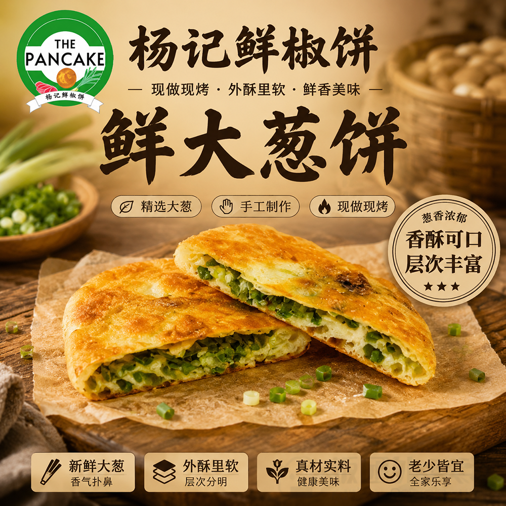 Fragrant green onion stuffed crispy pancake at The Pancake, a Chinese Restaurant in Flushing