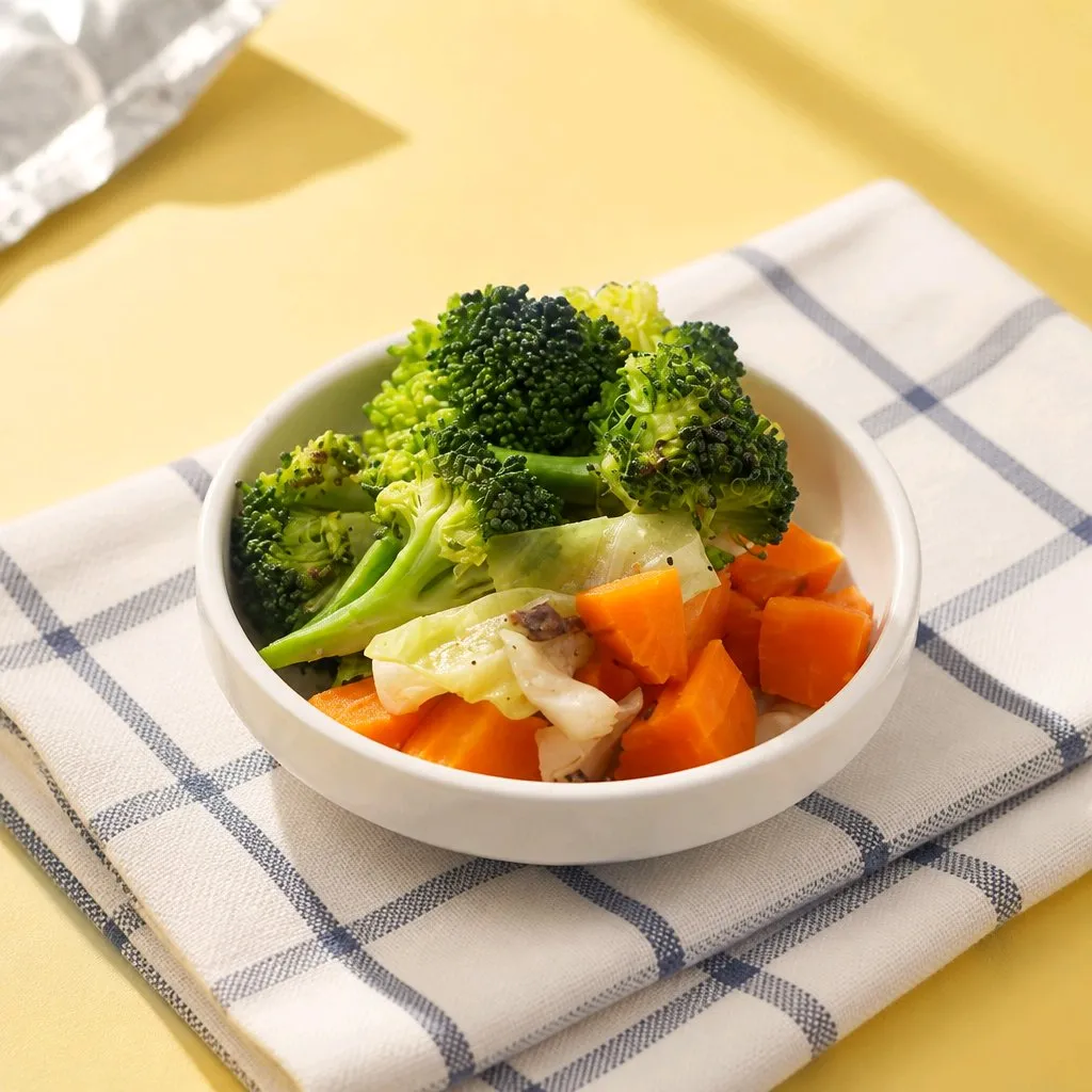 Mixed roasted veggies with broccoli, carrot and cabbage at The Second Wind, a Breakfast Restaurant in El Segundo