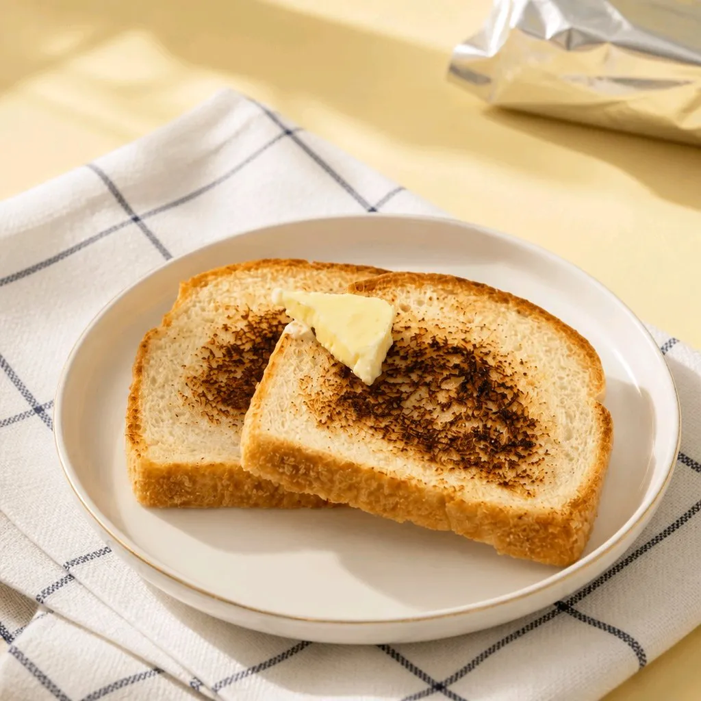 Two toasted bread slices with butter piece at The Second Wind, a Breakfast Restaurant in El Segundo