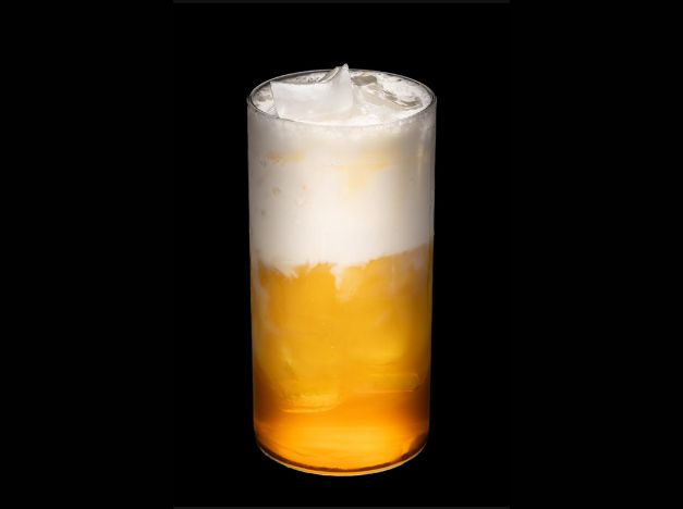 Thumbling-Chinese-Dumpling-restaurant-Jasmine-Tea-with-Cream-Cheese-Foam-West-Covina Jasmine Tea with Cream Cheese Foam - Refreshing jasmine tea topped with creamy cheese foam at Thumbling, a Chinese Dumpling restaurant in West Covina