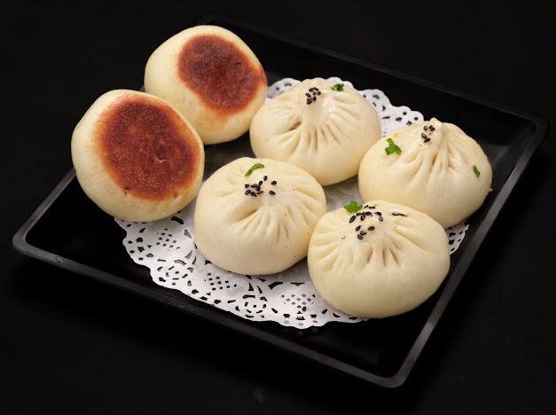 Thumbling-Chinese-Dumpling-restaurant-Pan-Fried-Buns-West-Covina Pan - Fried Buns - Crispy - bottomed buns, some with sesame at Thumbling, a Chinese Dumpling restaurant in West Covina