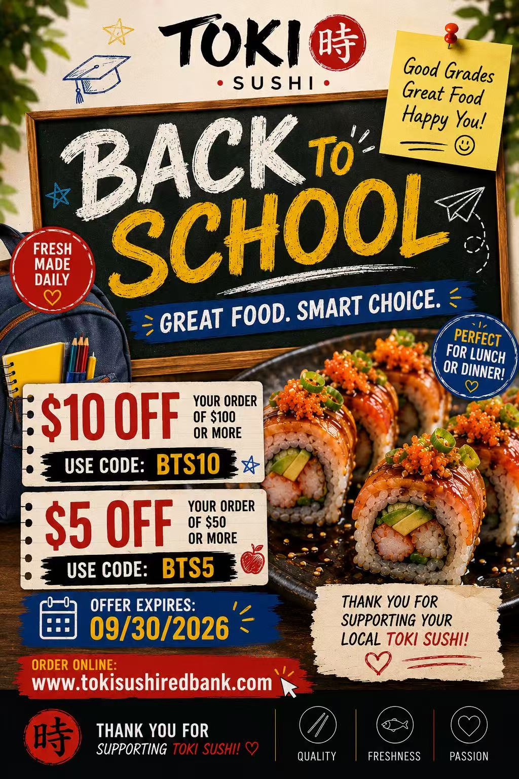 Get ready for school with fresh fuel and great savings! 