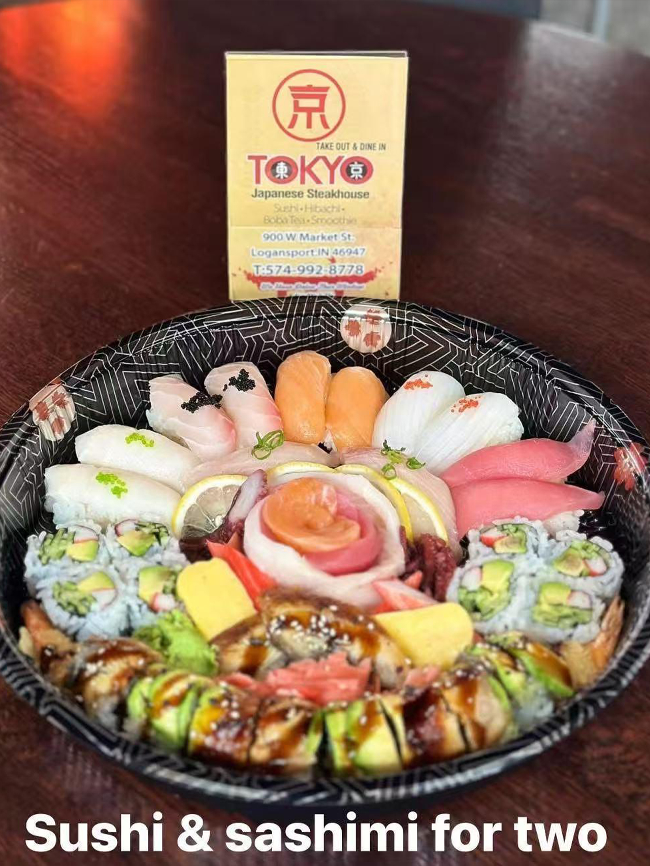 Sushi & sashimi for two at Tokyo Steak House, Steak Restaurant in Rochester