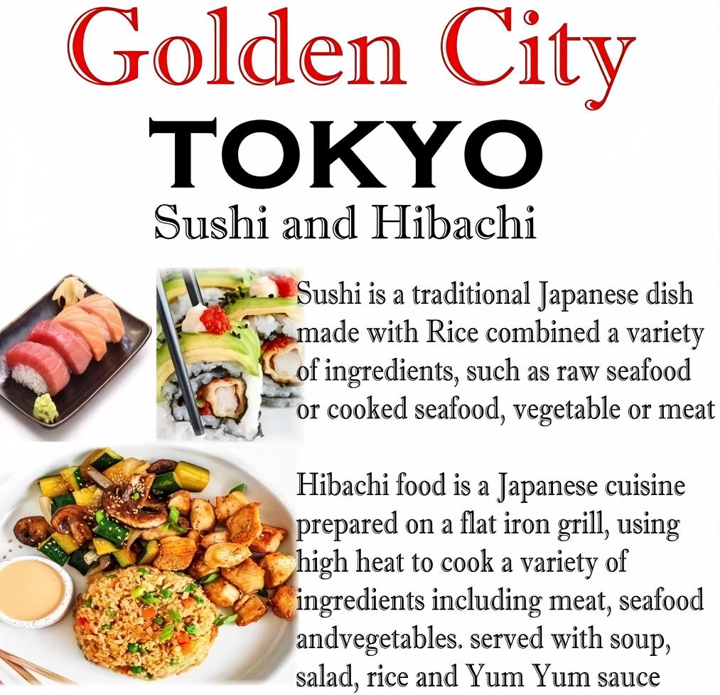 Introduction to sushi and hibachi cuisine at Golden City Tokyo Sushi & Hibachi, a Japanese Restaurant in Terryville