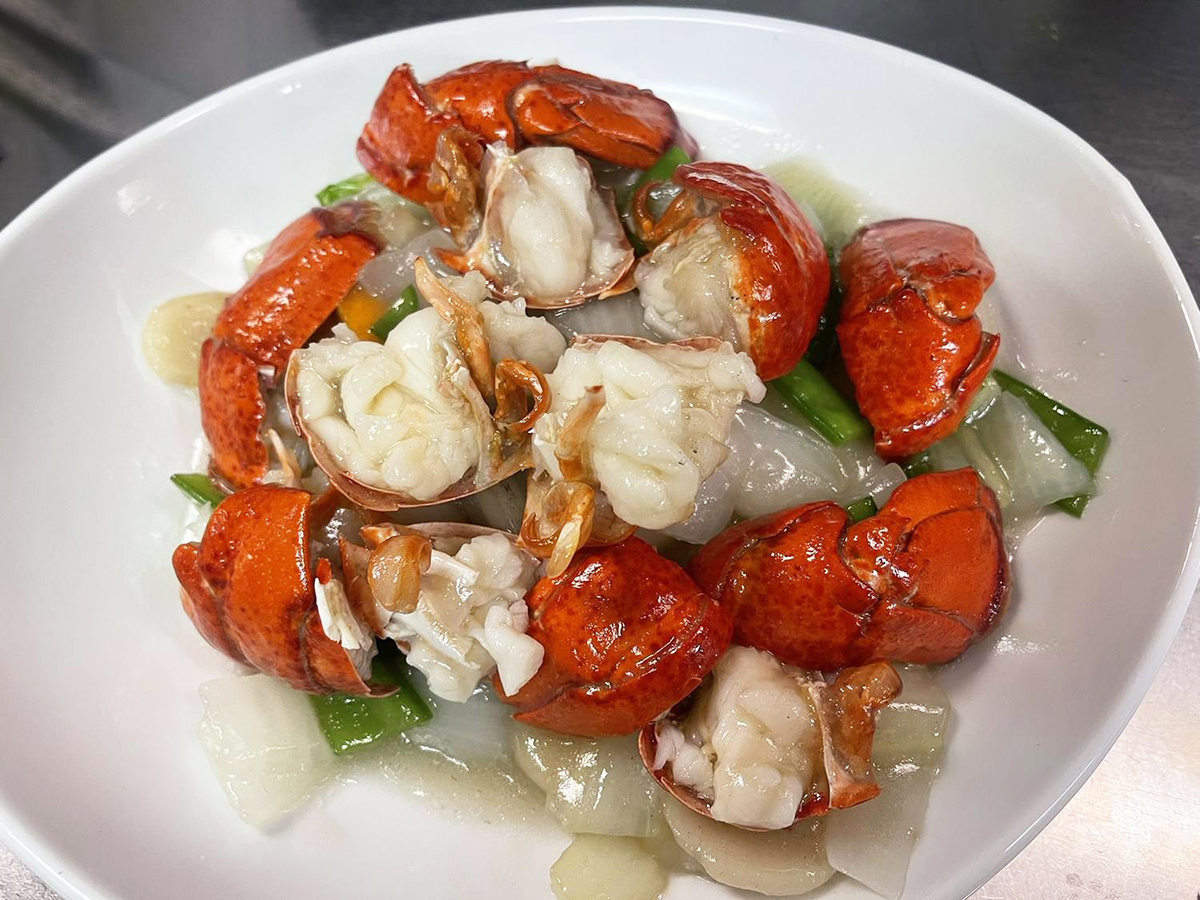 lobster kow at Tong's Tiki Hut，a Asian Fusion Restaurant in Villa Park