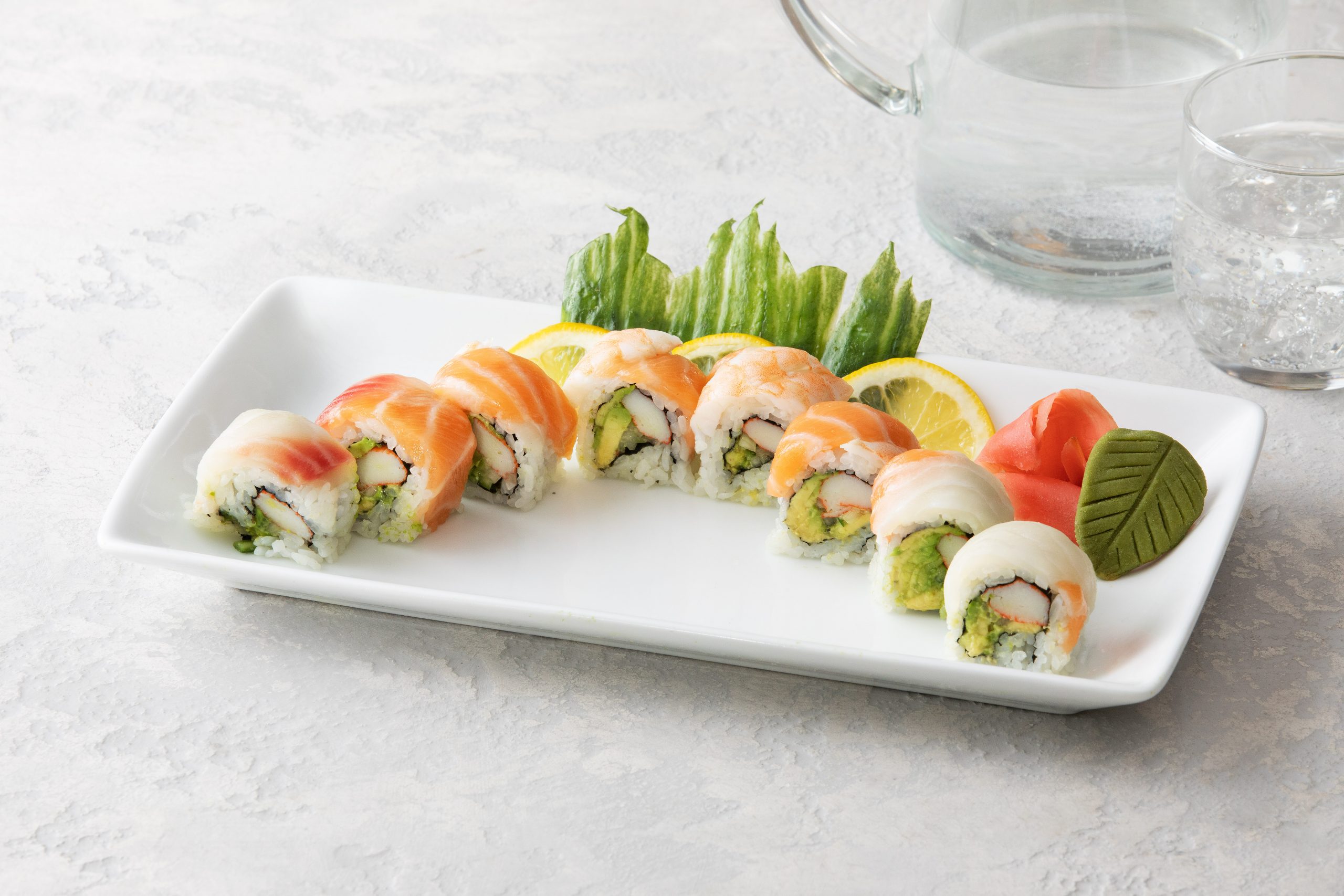 rainbow roll at Tori Japan, a Japanese Restaurant in MA