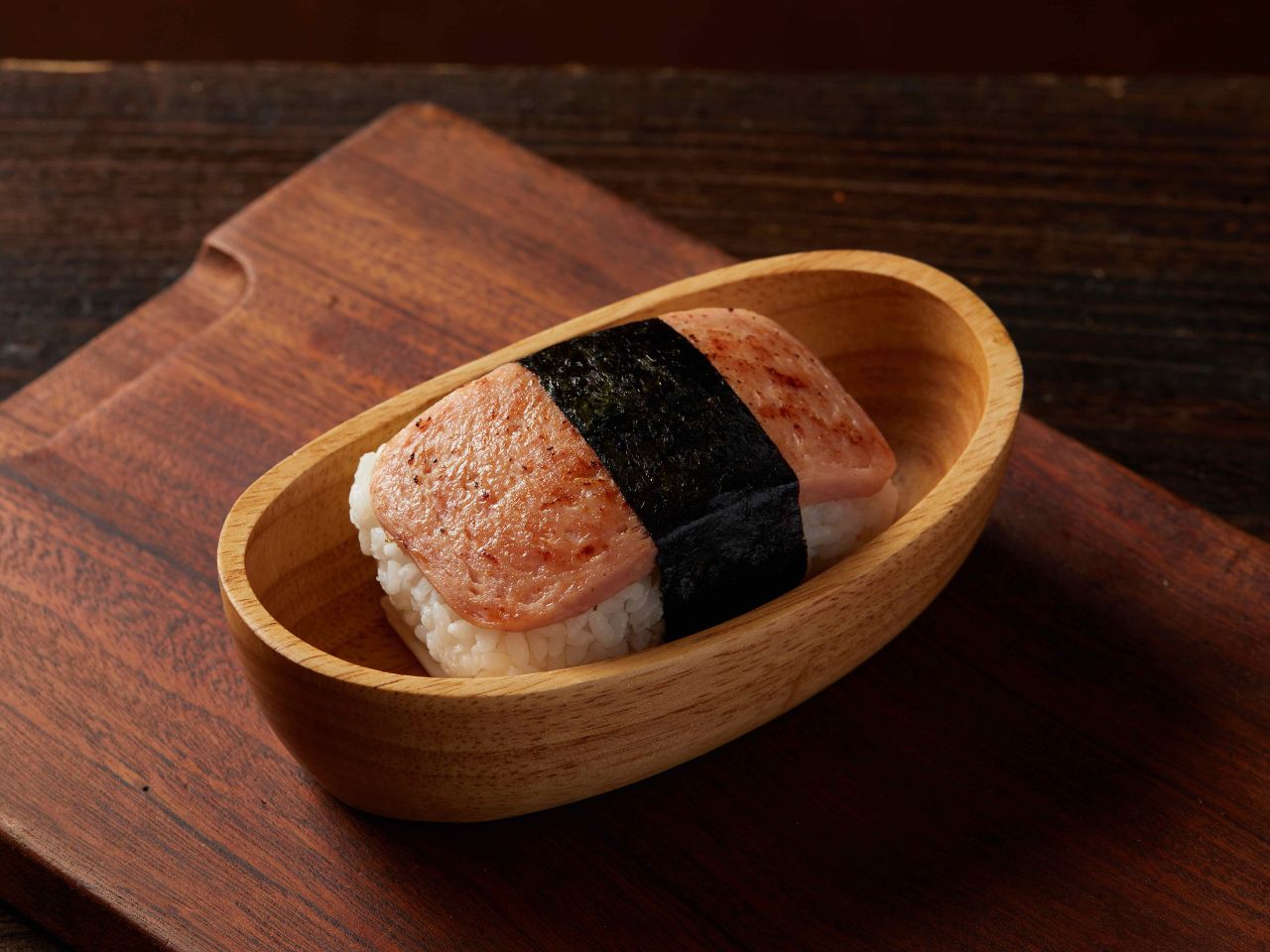 Grilled spam rice wrapped in seaweed at Tosakko Ramen & Yakitori, a Japanese Restaurant in Pasadena