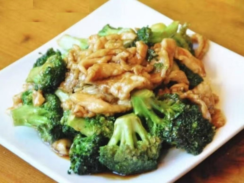 Chicken strips stir - fried with broccoli in savory sauce at Town East Asian Buffet, a Self service restaurant in Mesquite