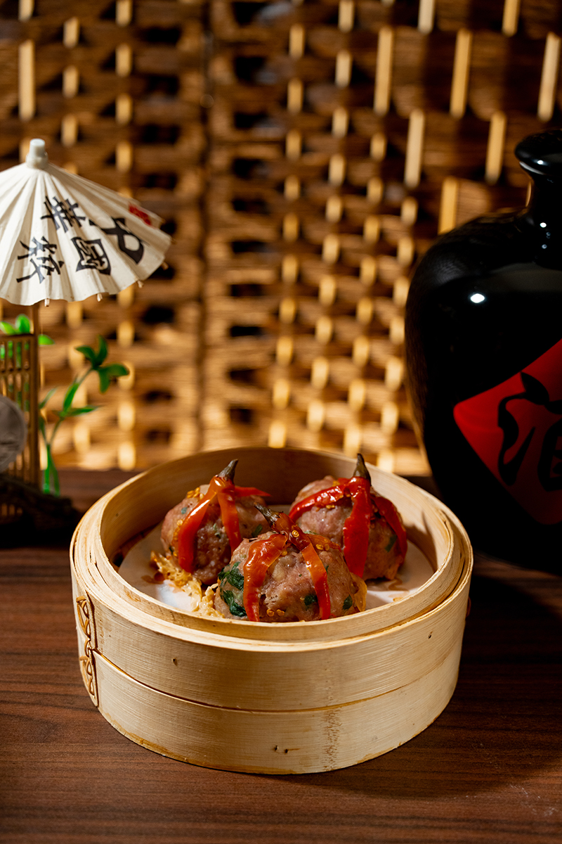 Meatballs with Red Pepper at Treasure，a Chinese Restaurant in Belmont