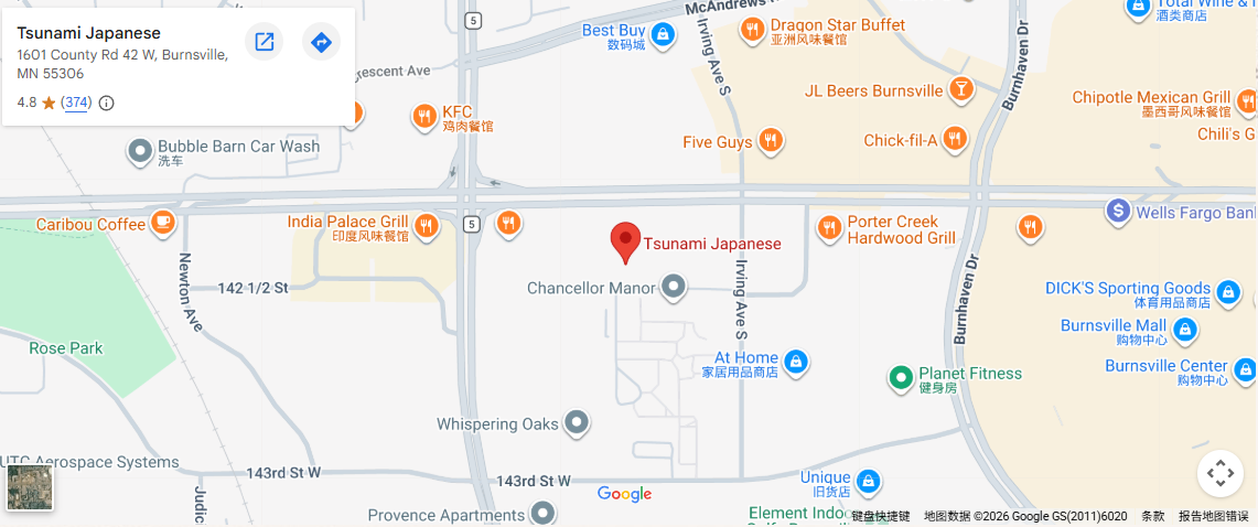 Location, 1601 County Rd 42 W, Burnsville, MN 55306