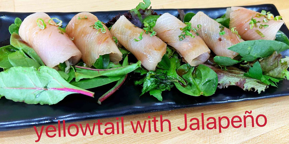 Yellowtail with Jalapeno at Tsunami Japanese Restaurant in Burnsville