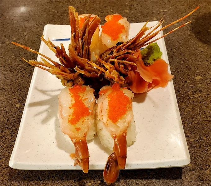 Grilled Shrimp at Tsunami Sushi，a Japanese Restaurant in Moses Lake