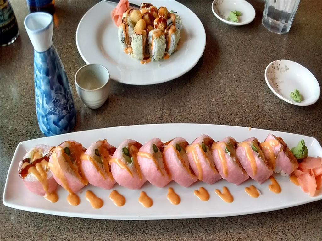 Seared Salmon Nigiri at Tsunami Sushi，a Japanese Restaurant in Moses Lake