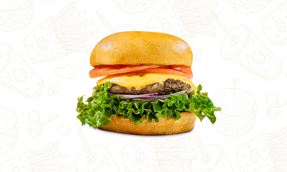 Cheese Burger at Crispy Fried Chicken Burger,a Fast Food Restaurant in Houston