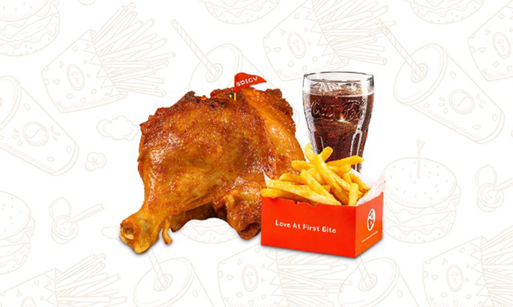 Roast Orleans Leg Combo at Crispy Fried Chicken Burger,a Fast Food Restaurant in Houston