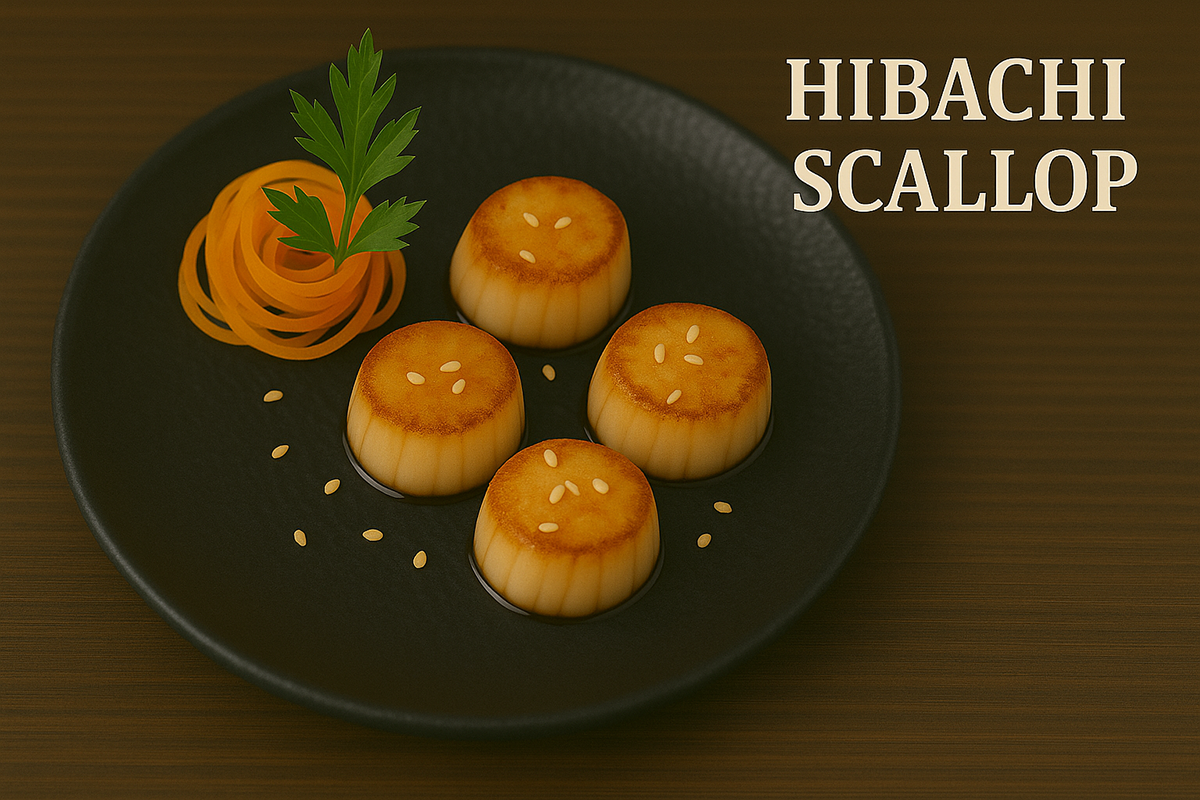 hibachi scallop at Ubin Sushi，a Japanese Restaurant in Colorado Springs