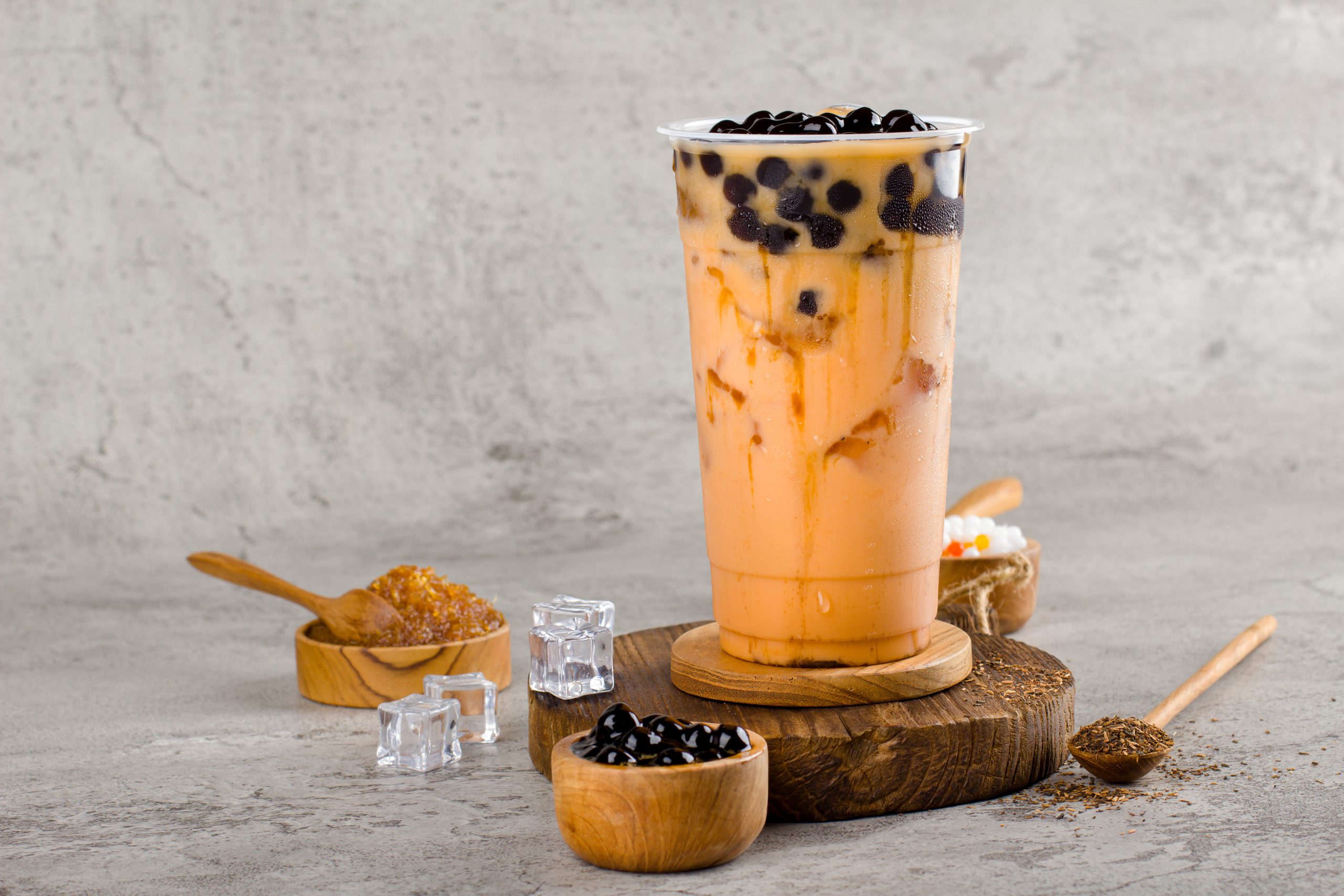 Thai milk tea with chewy boba pearls at U Coco Tea, a Bubble Tea Shop in Sacramento