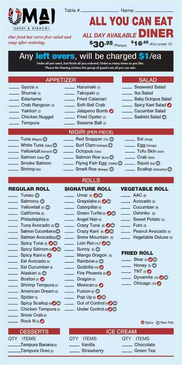 Restaurant menu 2, detailed description provided below