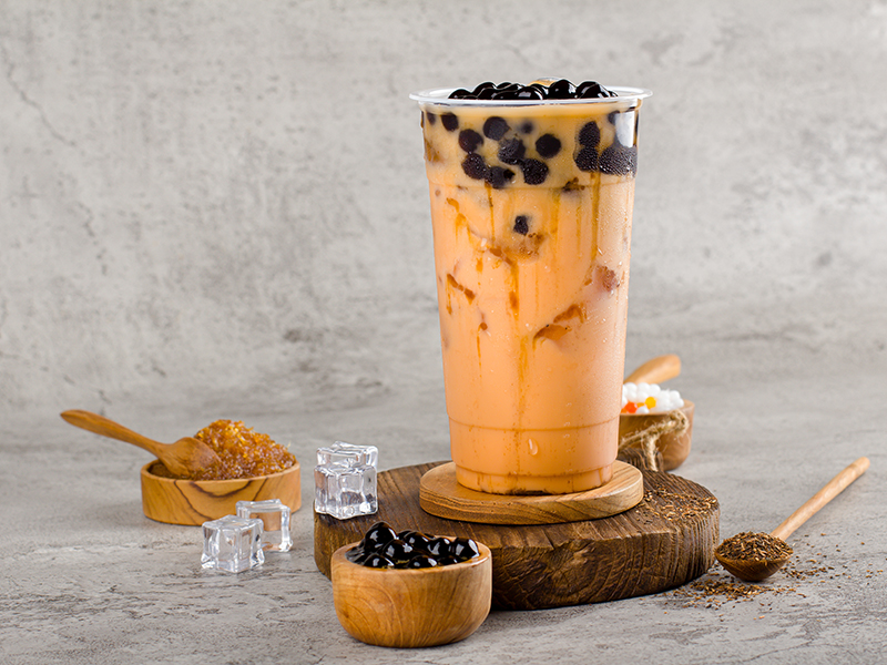 Pearl milk tea at Ume Poke, a Asian Fusion Restaurant in Jacksonville