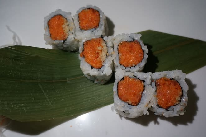 Sushi roll with spicy crab filling at Umi Japanese Cuisine, a Japanese Restaurant in Washington