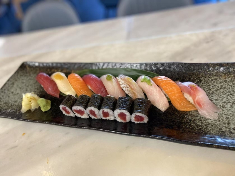 Sushi platter & Tuna Roll at Uncle Chen Asian Food, a Asian restaurant in Winchester